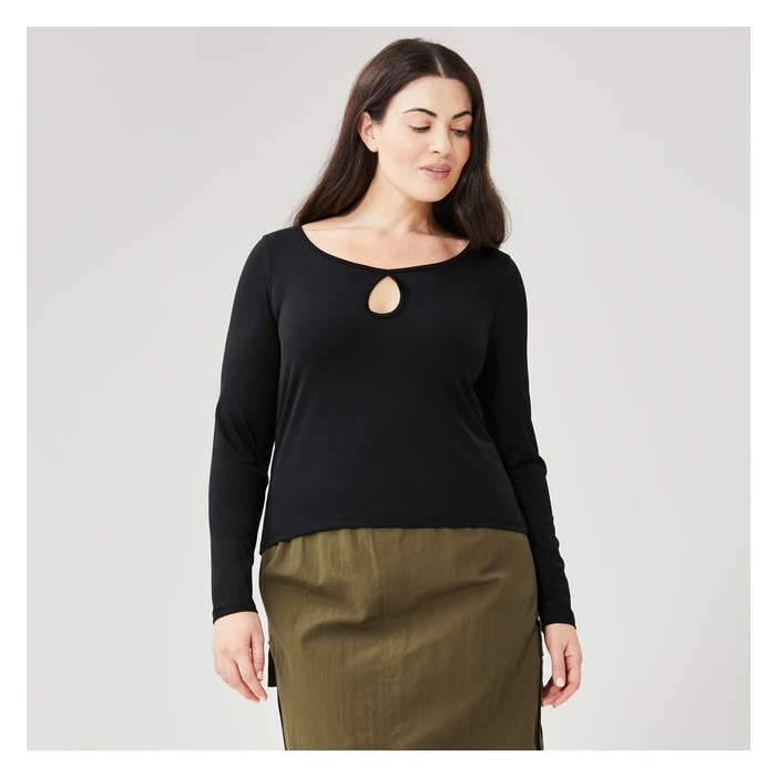 Women+ Cutout Neck Top